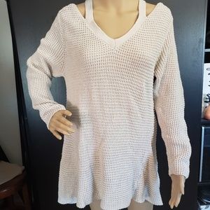Cold shoulder sweater